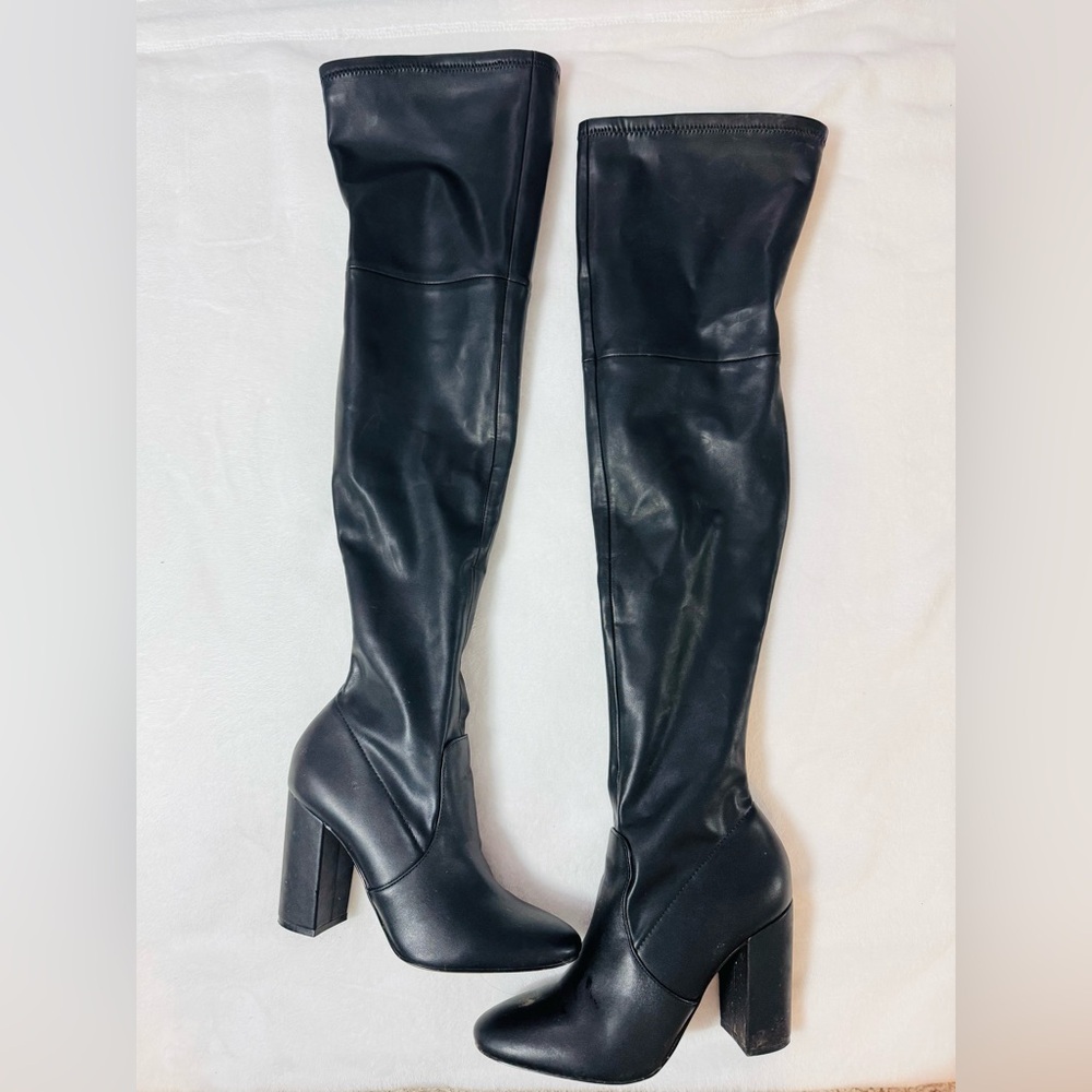 ALDO Women's Maede Block Heel Over-The-Knee Boots Black - Size: 6